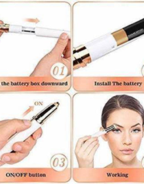 Painless Eyebrow Hair Remover,upper lip hair remover for women hair removal trimmer for women with LED Light for Women